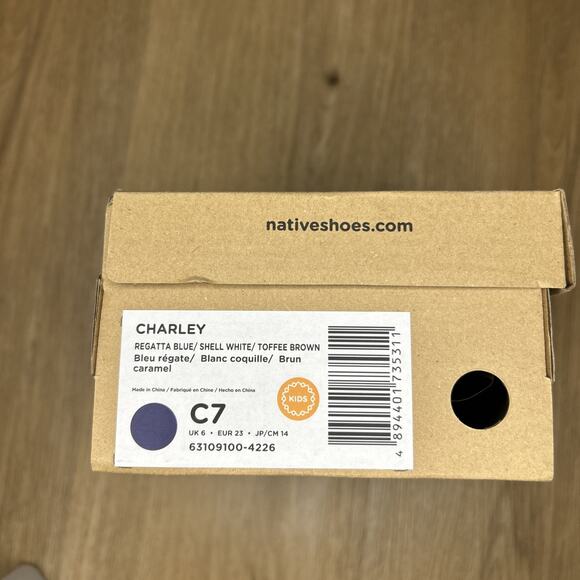 NATIVE TODDLER BOY C7 SANDAL CHARLEY REGETTA BLUE WHITE 62109100-4226 WATERPROOF - Picture 6 of 6